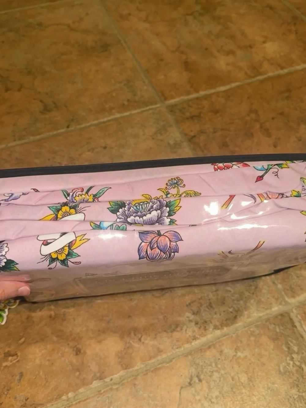 Ed Hardy Pink Floral Tiger King Brushed Sheet Set